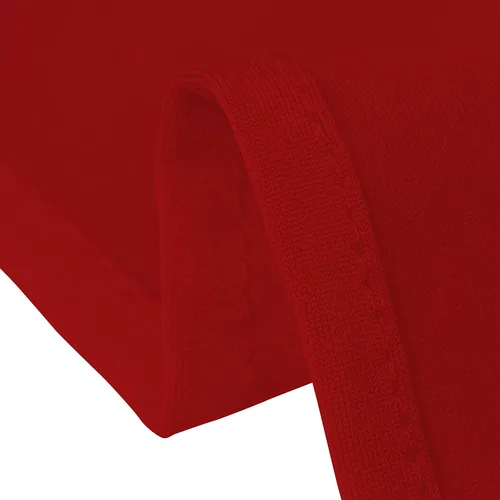 Vista 2 de LinenMantel rectangular elástico, 6 pies, color rojo