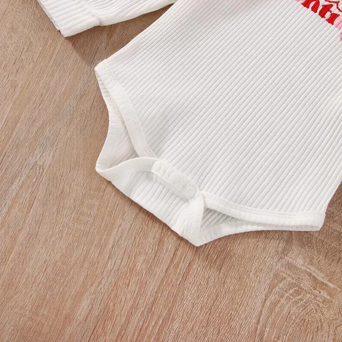 Vista 32 de FIOMVA Conjunto de ropa de 3 piezas con estampado de corazón para bebé recién nacida, para el día de San Valentín