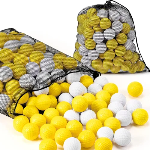 Vista 10 de 200 pelotas de espuma para práctica de golf, bolas de entrenamiento de vuelo limitadas, suaves para columpio al aire libre, entrenamiento
