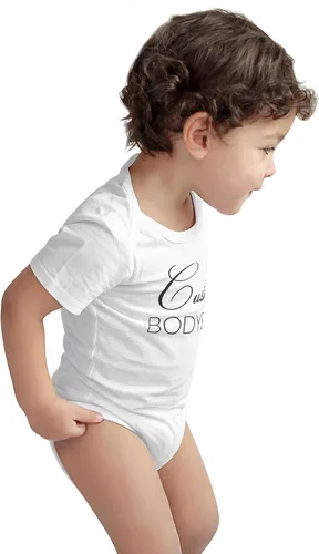 Vista 3 de Xiovio Customize Body personalizado para bebé, camisas personalizadas para niños, agrega tu imagen de foto de texto, Blanco