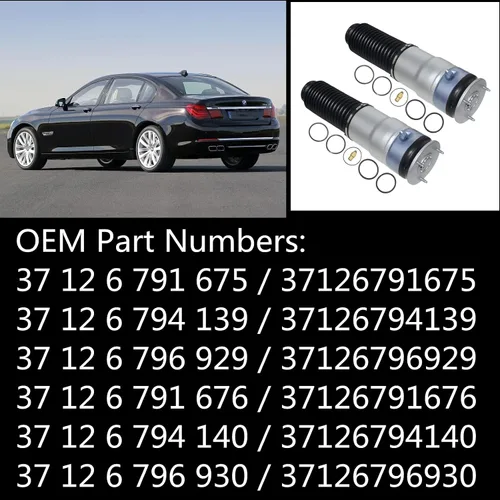 Vista 2 de Par de suspensión neumática trasera 37126794139 37126794140 Reemplazo para BMW 2009-2014 F01 F02 7 Series 740Li, 750Li, 760Li