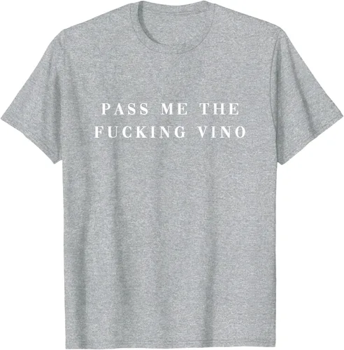 Vista 33 de Pásame el maldito Vino. Camiseta divertida con texto en inglés «Wine nice lettering AM PM Fun»