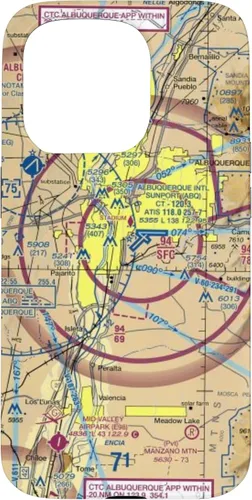 Vista 14 de Albuquerque (ABQ) Sectional Chart - Aviation Case for iPhone 17