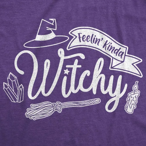 Vista 2 de Camiseta de bruja divertida para mujer Feelin Kinda Witchy