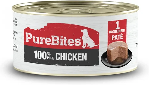 Vista 8 de PureBites Patés de pollo y carne de res para perros, solo 2 ingredientes, caja de 12