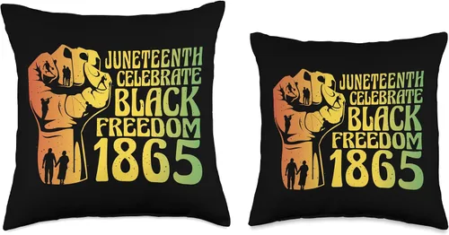 Vista 3 de Juneteenth 1865 African American Pride Black Freedom Throw Pillow