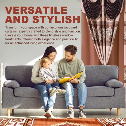 Vista 7 de YHSF Cortinas elegantes para oscurecer la habitación para sala de estar y dormitorios, 54 pulgadas de ancho x 84 pulgadas de largo, juego de 2 Marrón