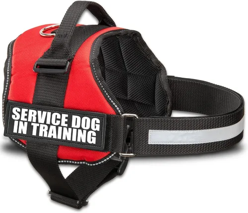Vista 10 de Industrial Puppy Arnés de chaleco de entrenamiento para perro de servicio, XXXS 11.5-13 pulgadas, rojo Rojo Brillante