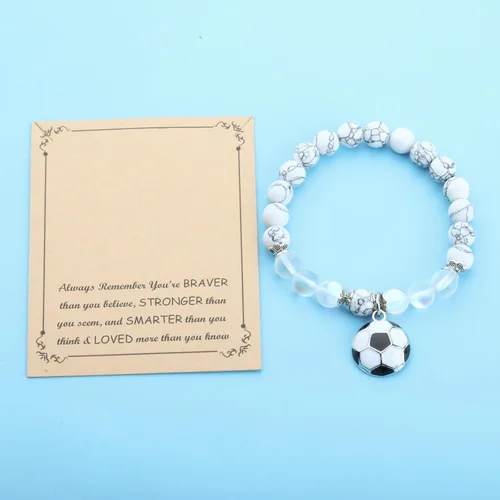 Vista 4 de FUSTMW Llavero de fútbol con pelota deportiva, regalos inspiradores, regalos para jugadores de fútbol para amantes del fútbol
