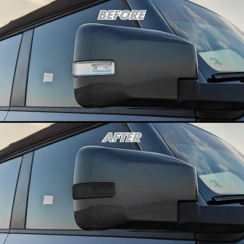 Vista 8 de SlickMod Tinte de humo de vinilo precortado para faros Ford Bronco 2021-2023 (20% humo oscuro, 1. faro)