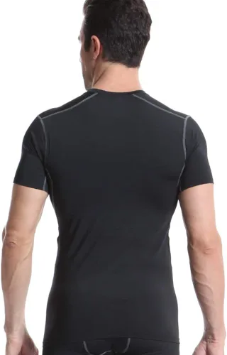 Vista 2 de Men's Compression Shirts Short Sleeve Workout T Shirts Athletic Sports Base Layer Cool Dry Gym Tops Undershirts