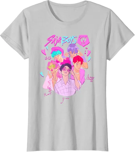 Vista 14 de Kpop Demon Hunters Camiseta Saja Boys Heartthrob con licencia