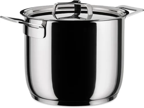 Vista 6 de A Di Alessi,AJM100/24 "POTS & PANS", olla de acero inoxidable 18/10 pulido con espejo, 9 cuartos de galón 10 oz