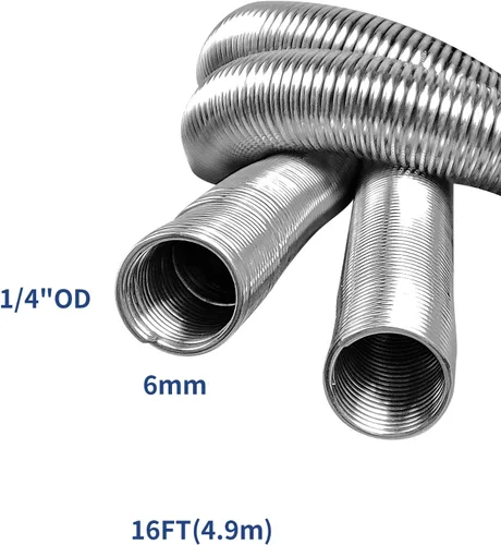 Vista 8 de Protector de Línea de Freno de 1/4 Pulgada - 16 Pies de Acero Inoxidable Continuo + Protector Galvanizado Resistente a la Corrosión, Escudo