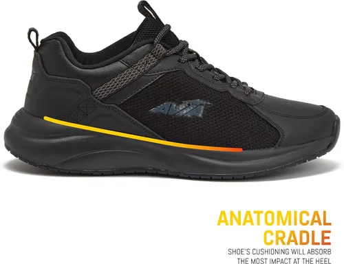Vista 2 de Avia Canyon SR - Zapatos antideslizantes negros para hombre, resistentes al agua, para restaurante, trabajo y servicio de alimentos, color negro