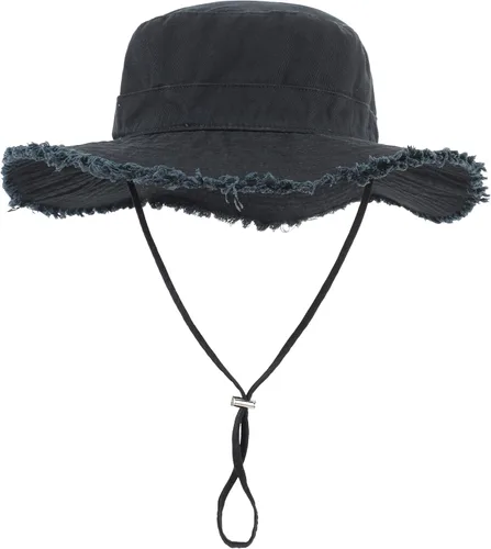 Vista 7 de Connectyle Sombrero de sol de algodón para mujer, sombrero de pescador de ala ancha, plegable, sombrero de jardinería, transpirable, para verano