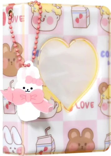 Vista 8 de Carpeta Kpop de 3 pulgadas, mini álbum de fotos, carpeta de tarjetas fotográficas Kpop, soporte cuadrado hueco para tarjetas de fotos, álbum Kpop 40