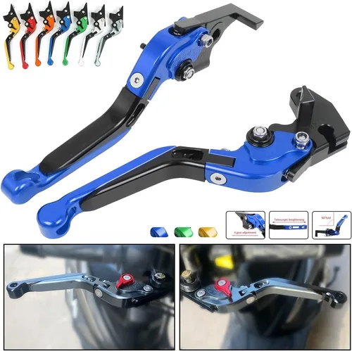 Vista 6 de Palanca de embrague de freno de motocicleta extensible de aluminio CNC para Yamaha Fz25 2017-2018 FZ25 manijas palancas manijas palancas palancas