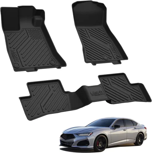 Vista 27 de LASFIT Alfombrillas para Freightliner Cascadia 2008-2017, protección para todo tipo de clima, revestimientos de automóvil de elastómero