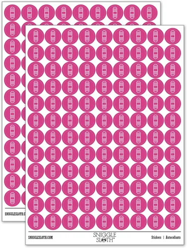 Vista 16 de Vendaje de lesiones médicas más de 200 pegatinas redondas - acabado brillante - tamaño de 0.50 pulgadas - negro