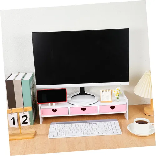 Vista 7 de Toddmomy Ergonomic Laptop Riser Stand for Desk Computer Monitor Elevation Stable Desktop Organizer for Home Office Space-saving Small Monitor Stand