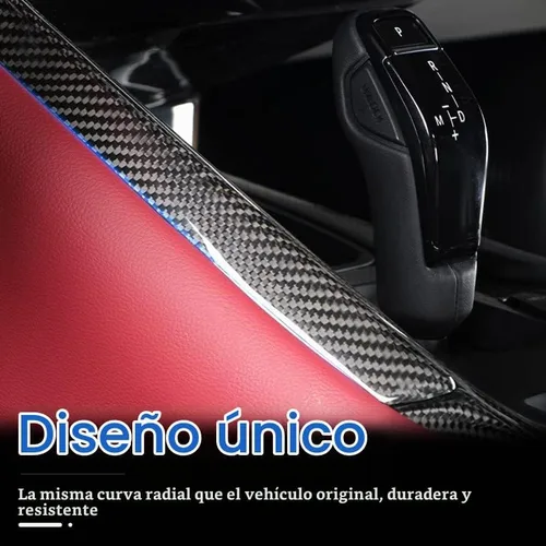Vista 8 de JSWAN Cubierta de reposabrazos de consola central de fibra de carbono, panel de ajuste lateral para Supra GR A90 MK5, accesorios interiores, brillo