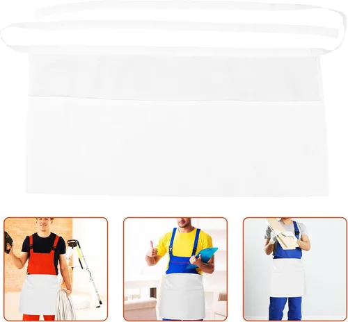 Vista 8 de ARTIBETTER Delantal de trabajo resistente al agua con bolsillo grande, delantal de herramientas de poliéster para hombres y mujeres para cocinar