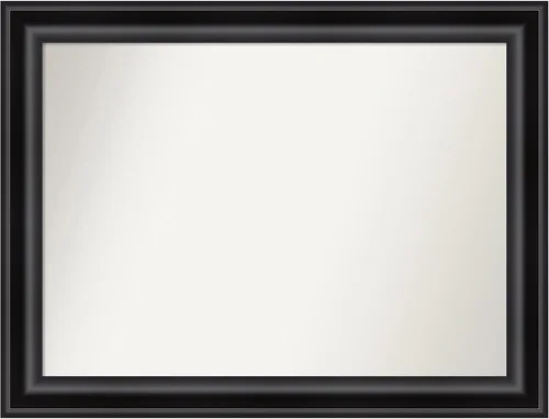 Vista 273 de Amanti Art Espejo personalizado, espejo de baño negro puente, espejo de pared o espejo de tocador de baño sobre el fregadero (26 x 26 pulgadas)