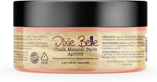 Vista 404 de Pintura para muebles con acabado de tiza Dixie Belle Paint Company - Amatista (4oz) - Pintura mineral de tiza chic púrpura profundo mate