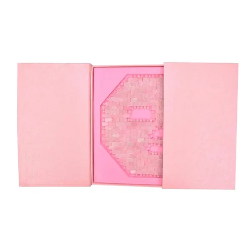 Vista 9 de ideayard Máscara de ojo de amatista y máscara facial de cuarzo rosa 100% Jade natural Calmar Piedra Máscara de ojos de cuarzo rosa Máscara facial