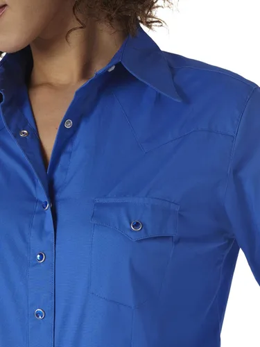 Vista 4 de Wrangler Western Yoke - Camisa de dos broches con solapa para mujer