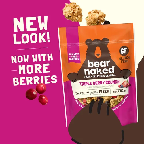 Vista 3 de Bear Naked Fit Granola crujiente de bayas triple 12 oz