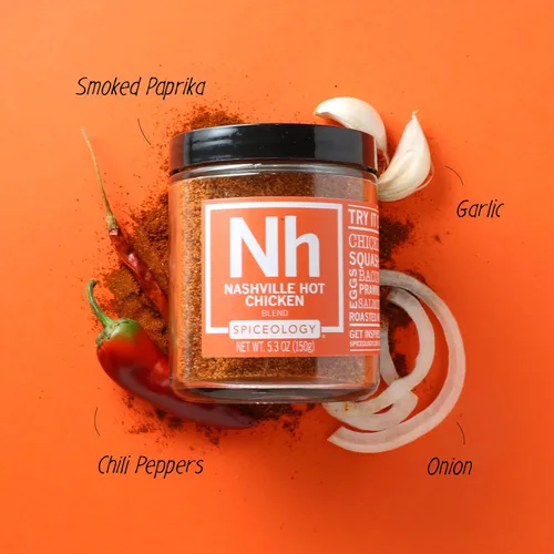 Vista 3 de Spiceology Condimento de pollo caliente de Nashville, condimento de pollo audaz y picante con cayena, pimentón ahumado y ajo - Nashville Hot Dry Rub