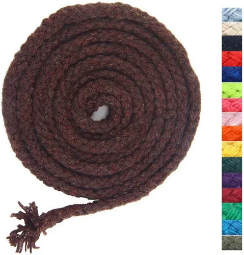 Vista 27 de Cuerda de macramé de 5 mm * 295 pies, cuerda de algodón natural de 8 hebras trenzadas para manualidades, hilo de algodón para tejer, para colgar