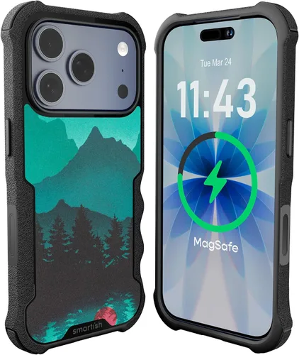 Vista 115 de Smartish Funda para iPhone 12 Pro Max Armor - Gripzilla [resistente + protectora] Funda de agarre delgada y resistente - Black Tie Affair