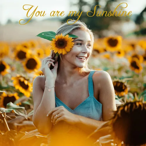 Vista 5 de You are My Sunshine - Colgante de oro rosa con diseño de girasol para pulsera Pandora