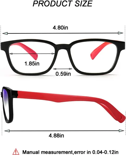 Vista 6 de Paquete de 2 gafas con bloqueo de luz azul para niños, antifatiga visual y protección UV, gafas para computadora, videojuegos, TV, teléfono
