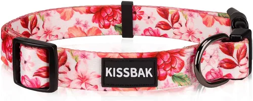 Vista 13 de Collar de perro para perros pequeños y medianos, diseño especial, lindo collar para mascotas, suave, ajustable, elegante, floral, hembra, cachorro