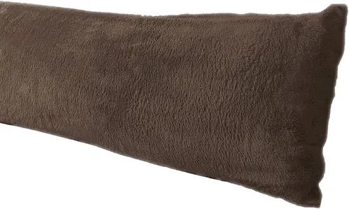 Vista 6 de Funda de almohada corporal extra suave, material sherpa/microfelpa, 20 x 54 pulgadas, cierre de cremallera (Bice)