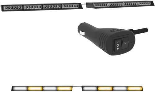 Vista 15 de Raptor-X Elite Striker-TIR - Barra de luz LED para visera interior (ámbar)