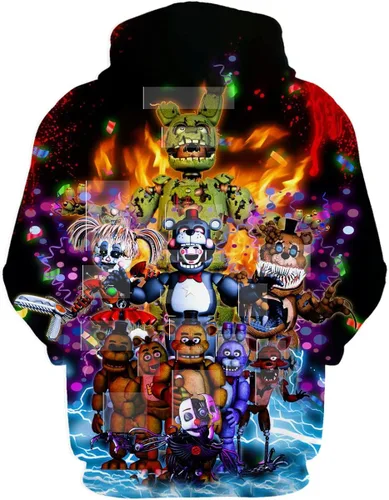 Vista 2 de XZDJZD Sudadera con capucha para niños y niñas con estampado 3D de anime para adolescentes