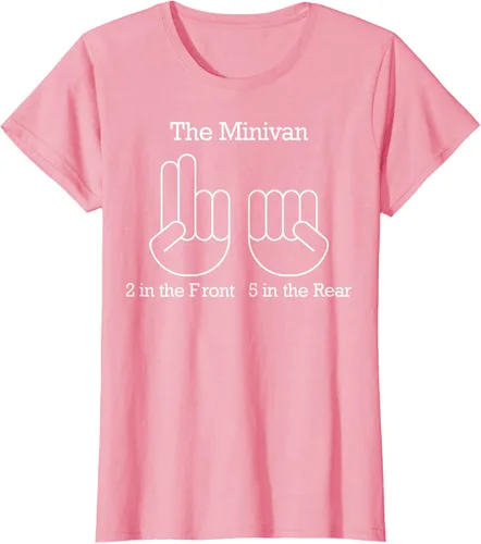 Vista 13 de The Minivan 2 In The Front 5 In The Rear Camiseta, Negro