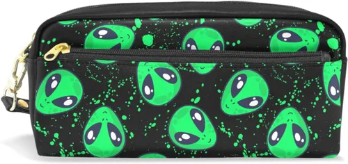 Vista 19 de Estuche portátil de gran capacidad con diseño floral de frutas de fresa, bolsa de maquillaje de piel sintética, organizador de maquillaje con asa