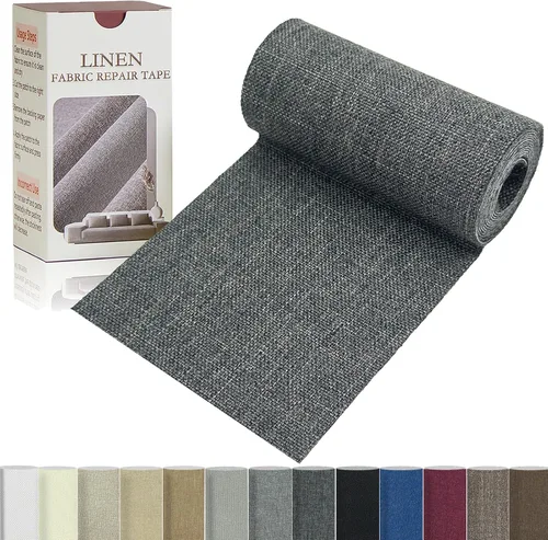Vista 18 de Gheeidau Cinta de reparación de lino de 4 x 70 pulgadas, parche de tela de reparación de sofá autoadhesivo para muebles, sofás, cojines, sillas