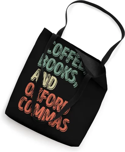 Vista 2 de Reading Lover Reader Shirt Coffee Books y bolsa de mano Oxford Commas