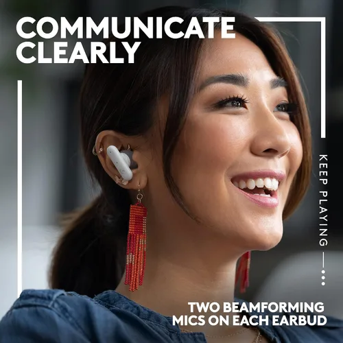 Vista 5 de Logitech G Se adapta a auriculares inalámbricos para juegos, ajuste moldeado personalizado, velocidad de luz + Bluetooth, cuatro micrófonos