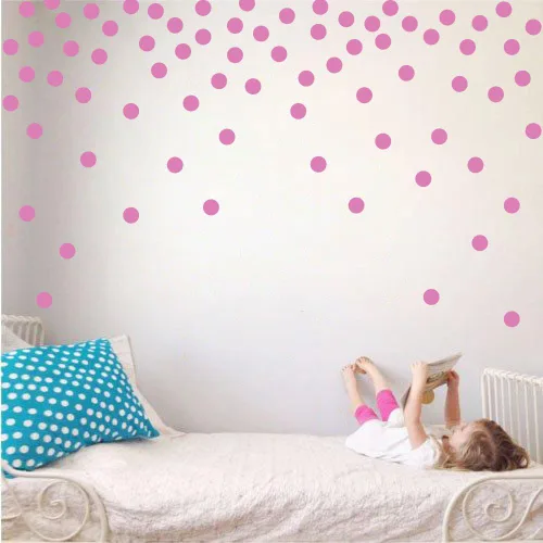 Vista 29 de Adhesivos decorativos de vinilo para pared, diseño de círculos de lunares, fácil de despegar y pegar, adhesivos decorativos extraíbles para Verde