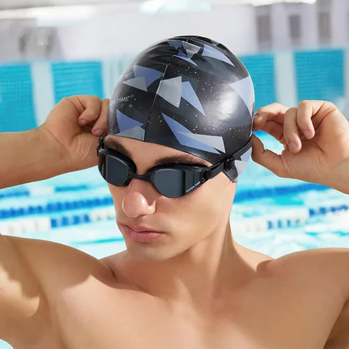 Vista 2 de Swipe - Gafas de natación para hombres y mujeres adultos, 100% antivaho anti UV, sin fugas, visión transparente, máxima comodidad, doble correa