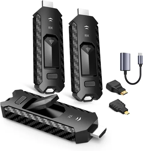 Vista 11 de Transmisor y receptor HDMI PRO- inalámbrico, kit extensor portátil para múltiples televisores, plug and play, control de calor, 5.8G/2.4G @60Hz 165