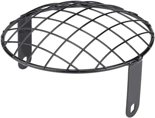 Vista 4 de Moto Lighthouse Grid Gorgeri Black 8 pulgadas parrilla de malla para faros delanteros, parrilla de montaje lateral, máscara para Cafe Racer
